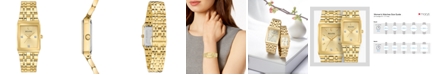 Bulova Women's Futuro Diamond-Accent Gold-Tone Stainless Steel Bracelet Watch 20.5x31.5mm